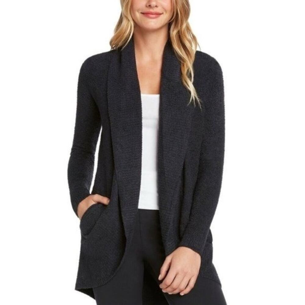 Max & Mia Black Shawl Collar Open Front Cardigan Sweater XL